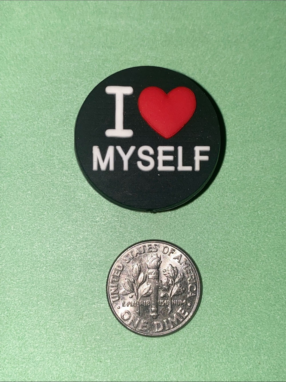 (10 for $15) I ❤️ MYSELF Statement Crocs Shoes Charms